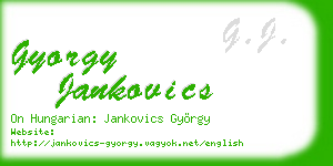 gyorgy jankovics business card